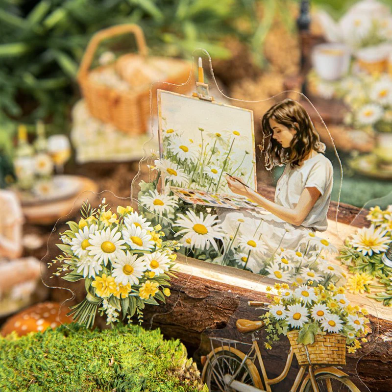 Sticker Pack 20sheets/bag Spring Garden Landscaping Stickers Handbook Stationery DIY Scrapbooking  Phone Case Journal Decoration