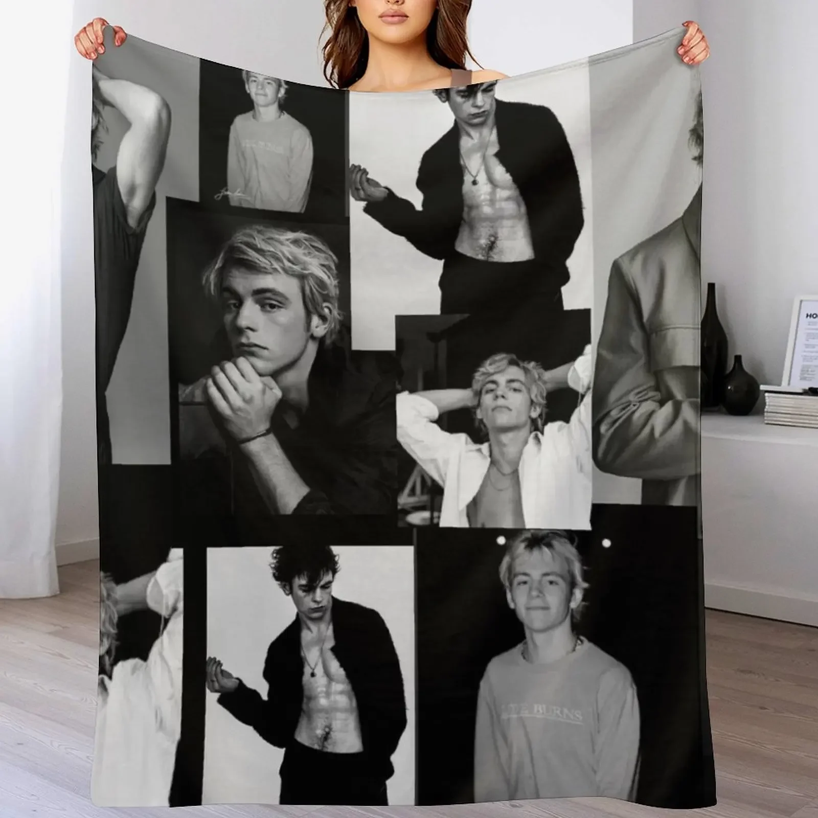 

Ross Lynch collage Throw Blanket Soft Breathable Blanket for Night Sleeping