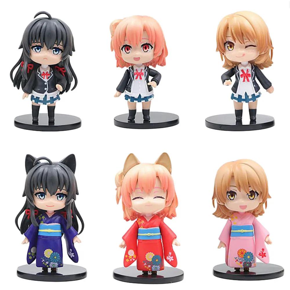 Figuras de acción de Yukinoshita para niñas, uniforme escolar Yukin Yuigahama Isshiki Iroha, modelo de colección de PVC, 1 piezas