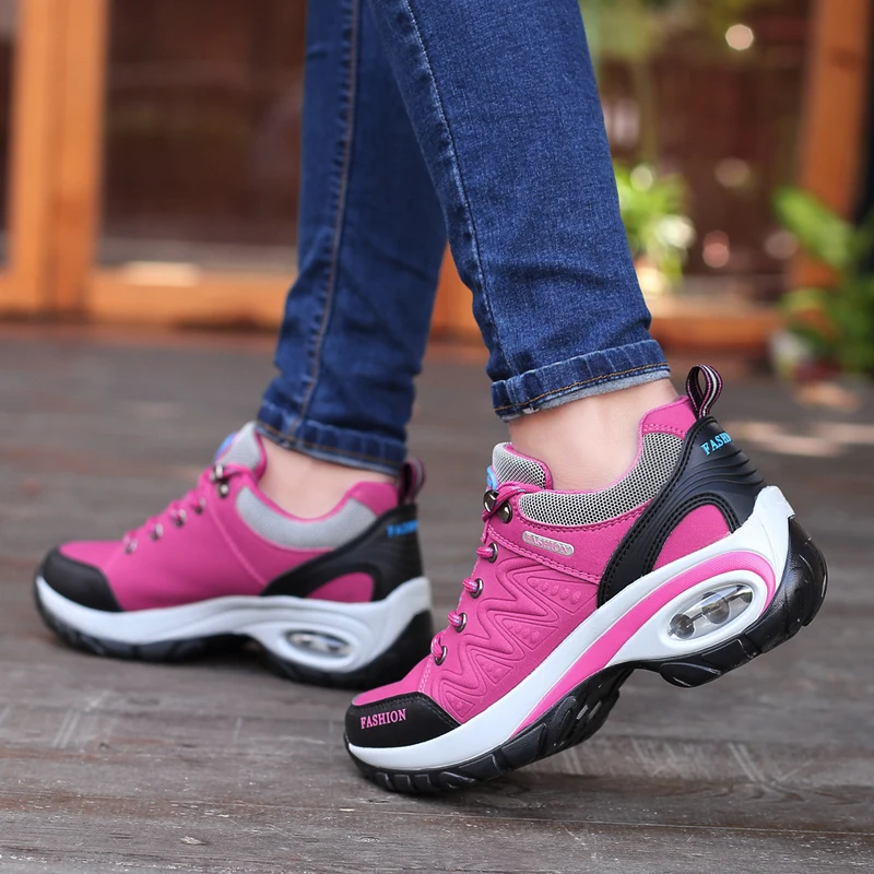 Women\'s Sneakers Walking Shoes for Women Breathable Gym Jogging Shoes Tennis Trainers Fashion Sport Lace Up Tenis Feminino