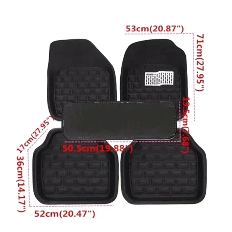 5 adet Premium Kolay Temizlene - Car Floor Mats Universal Waterproof Leather incelemesi ve fiyatı
