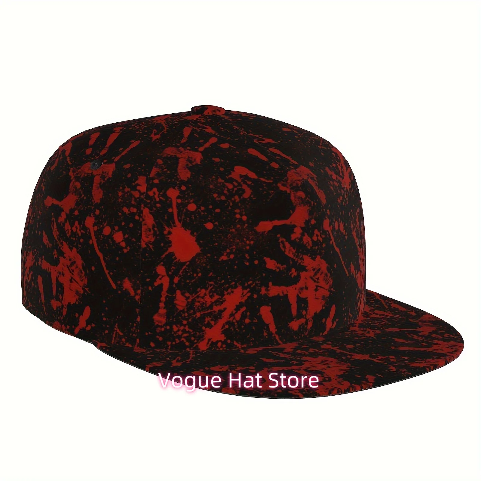 Horror Blood Splatter Baseball Cap - Adjustable Snapback, Breathable Polyester, Perfect for Running & Outdoor Activities