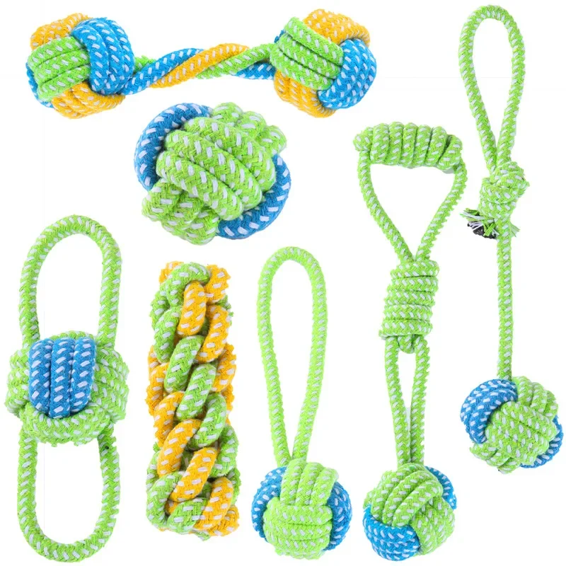 

Pet Dog Toys for Large Small Dogs Toy Interactive Cotton Rope Mini Dog Toys Ball for Dogs Accessories Toothbrush Chew Puppy Toy