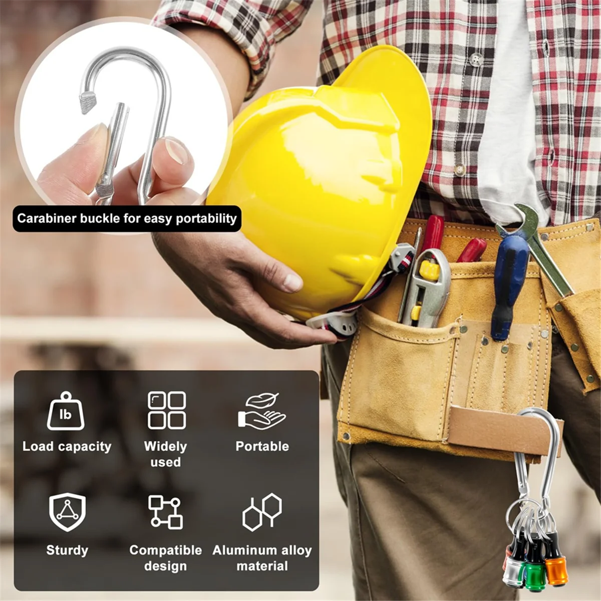 AAA87 12 шт., 1/4 дюйма, держатель отвертки с шестигранным хвостовиком, брелок для ключей, быстросменный удлинитель для дрели, брелок из алюминиевого сплава