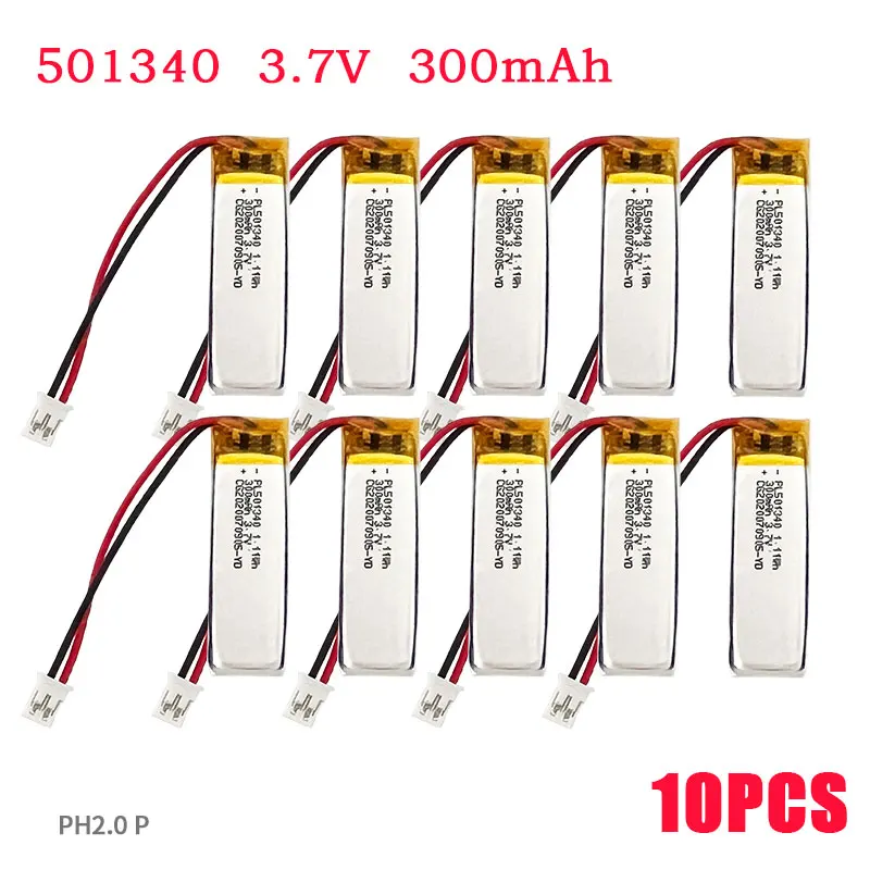 

10pcs 501340 300mAh Battery 3.7V Polymer Lithium Battery for TWS Bluetooth Headset Xiaomi Airdots Youth Version Charging Case