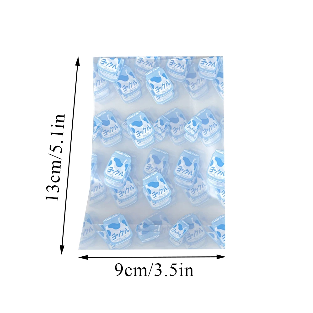 50 шт., прозрачные пакеты для упаковки подарков, с рисунком