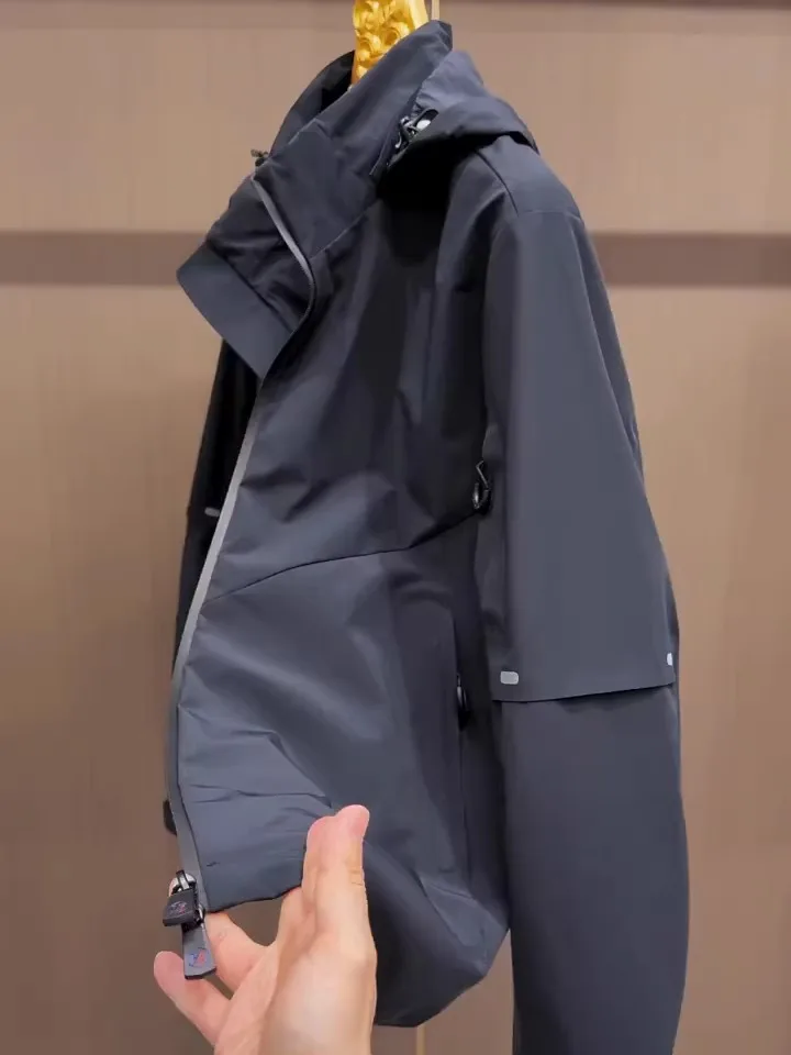 

Men's Spring New Arrival Luxury Simple European Outdoor Sle Jaet Faionable High-End Sensation Stand Fit Long Sve ...