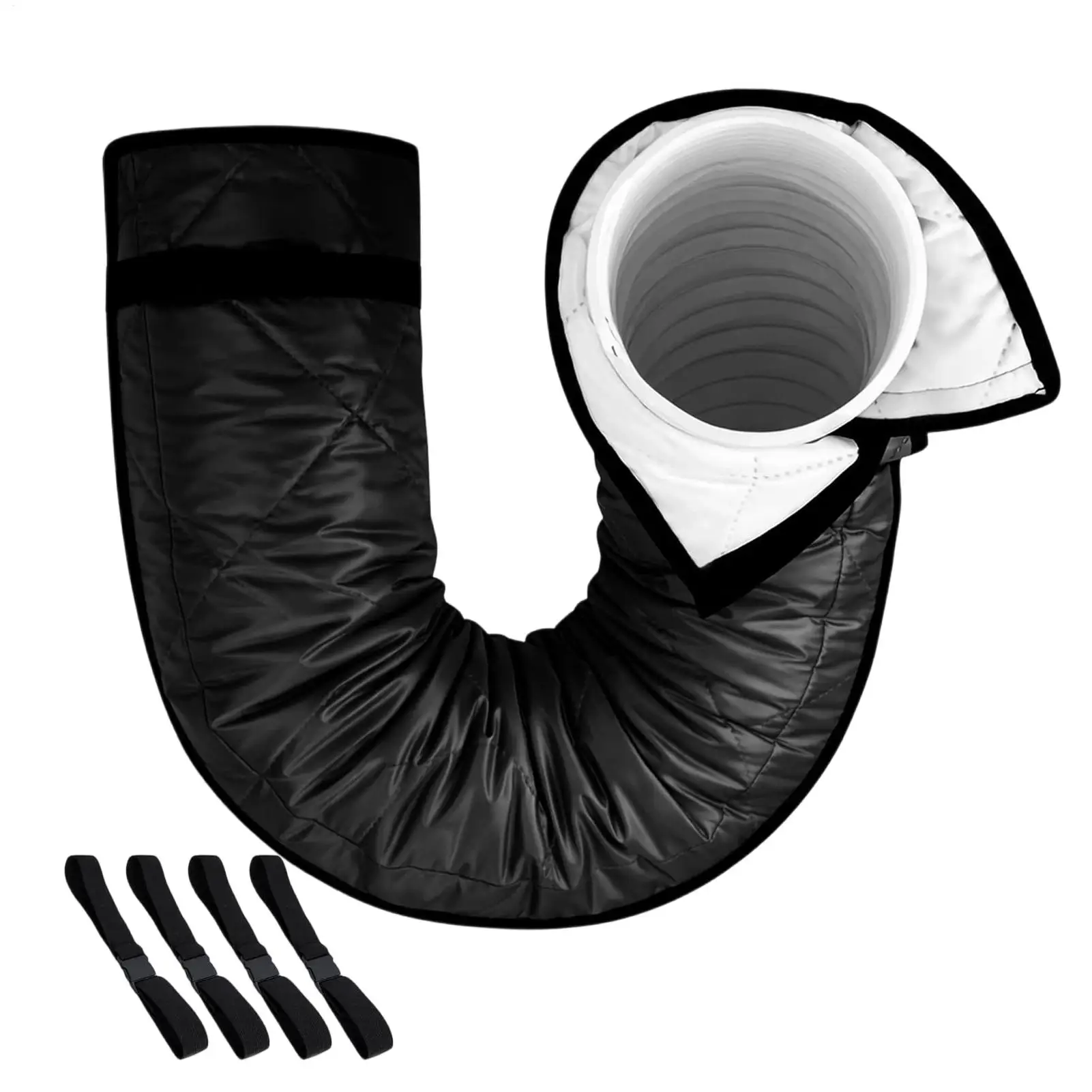 

Portable AC Hose Insulation Sleeve Adjustable Heat Insulated Pipe Wrap Portable AC Vent Cover For 5 & 5.9-inch Diameter Window