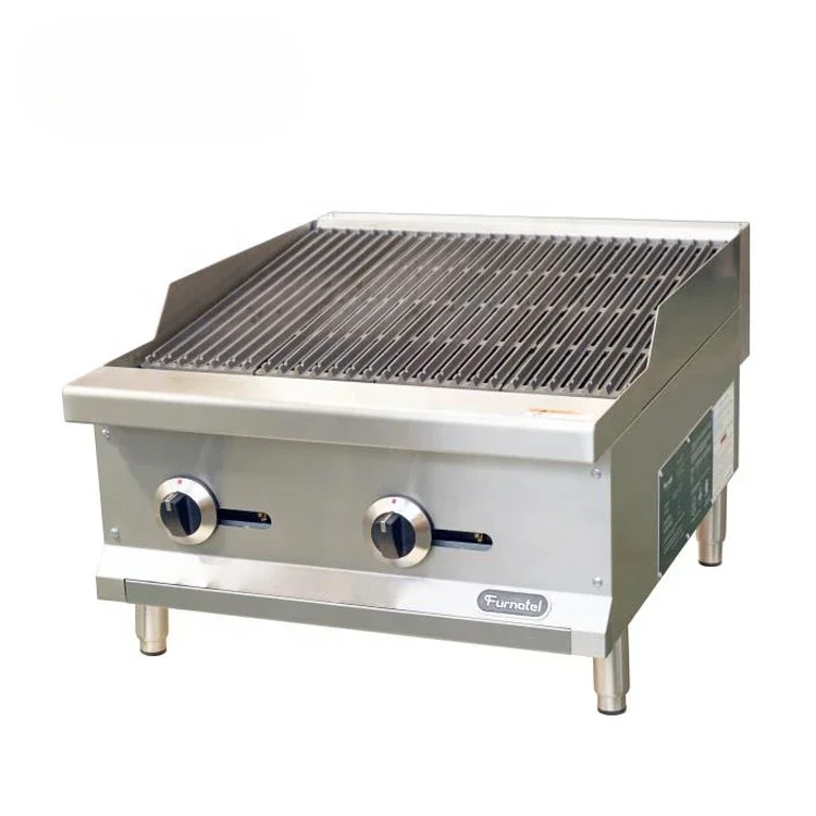 

Furnotel Max серия 24 ''газовая барбекю гриль машина Charbroiler Тип