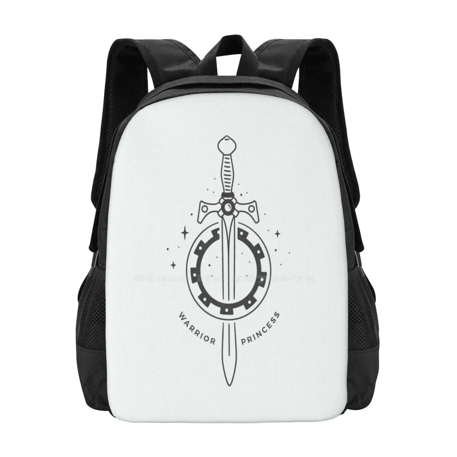 Xena-Sword & Charkam Hot Sale Backpack Fashion Bags Chakram Xena Warrior Princess Handdrawn Retro 90s Love Gabrielle