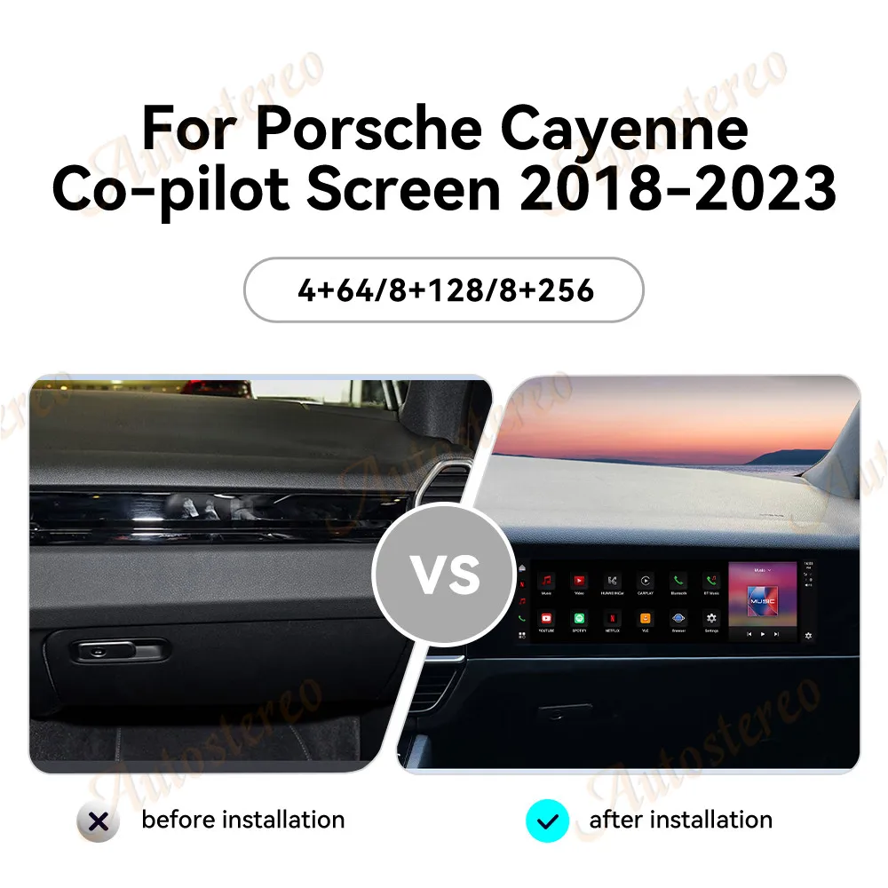 15'' Game Play Copilot Carplay Android Screen For Porsche Cayenne 2018-2023 Car GPS Navigation Multimedia Player Head Unit Radio