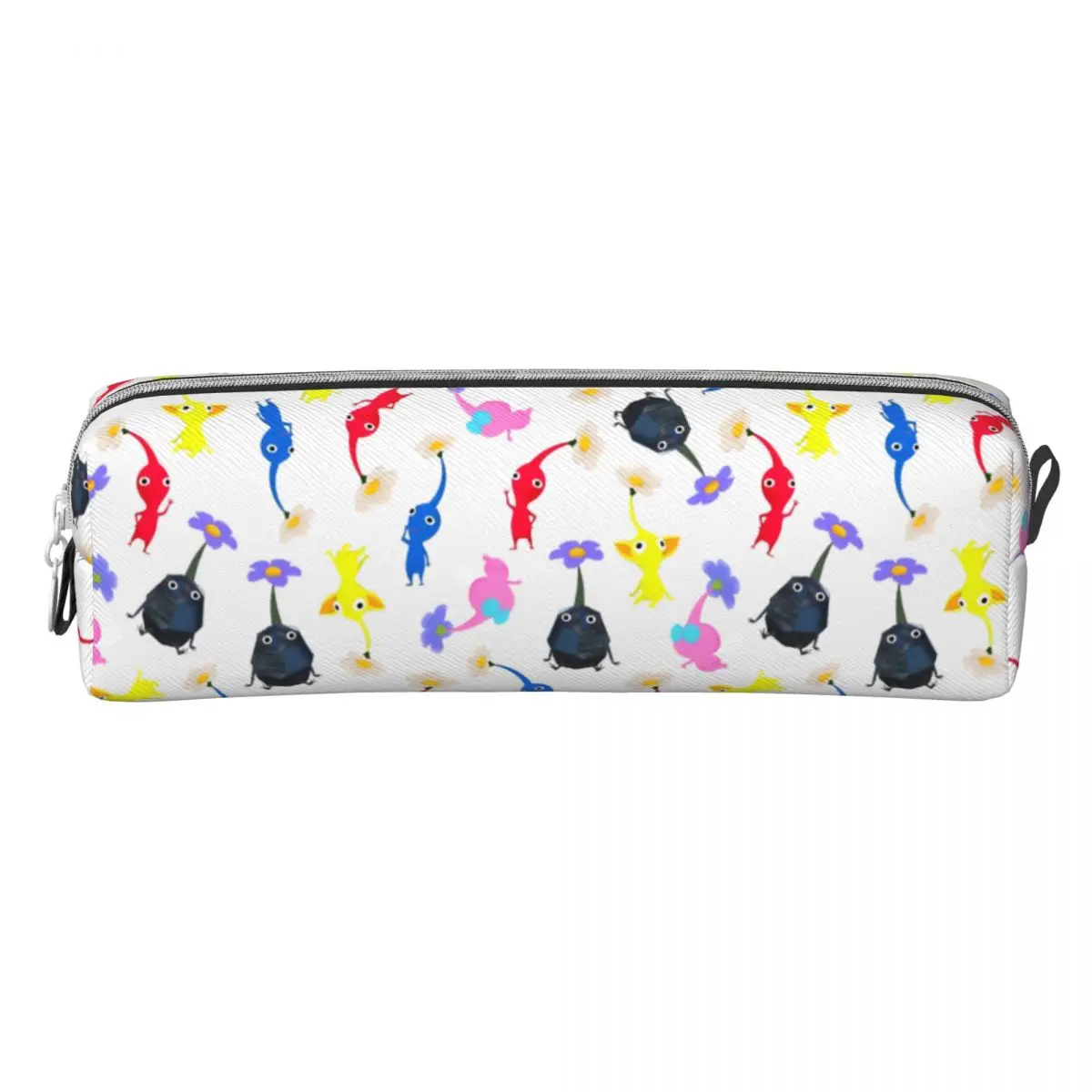 Retro Pencil Case Pikmins Cute Pencil Bag School Pencil Cases Girls Boys Square Design Stationery Organizer