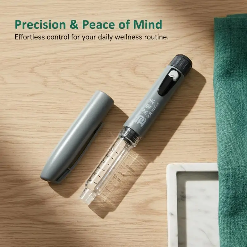 Reusable 3ml Insulin Pen Device Compatible with Insulin  Includes Storage Bag for Home Convenience