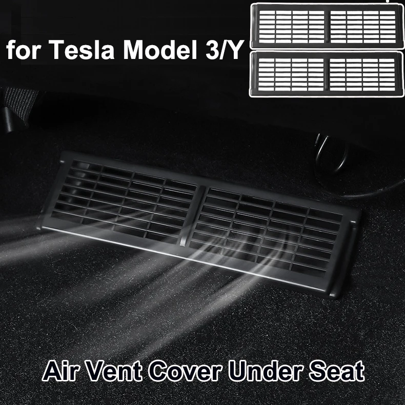 for Tesla Model 3 Y 2023 Under Seat Air Outlet Cover Underseat Air Vent Anti-blocking Dust Cover Model3 Car Interior Accessories