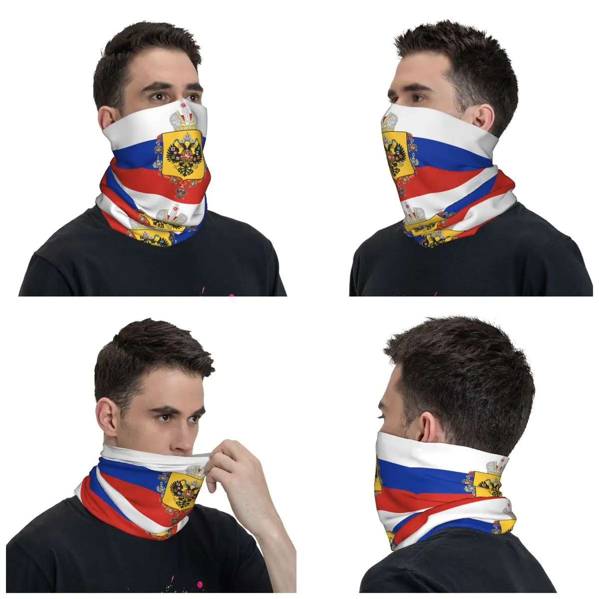 Flag Of The Russian Empire Bandana Neck Cover Balaclavas Mask Scarf Multi-use Cycling Outdoor Sports Unisex Adult Washable