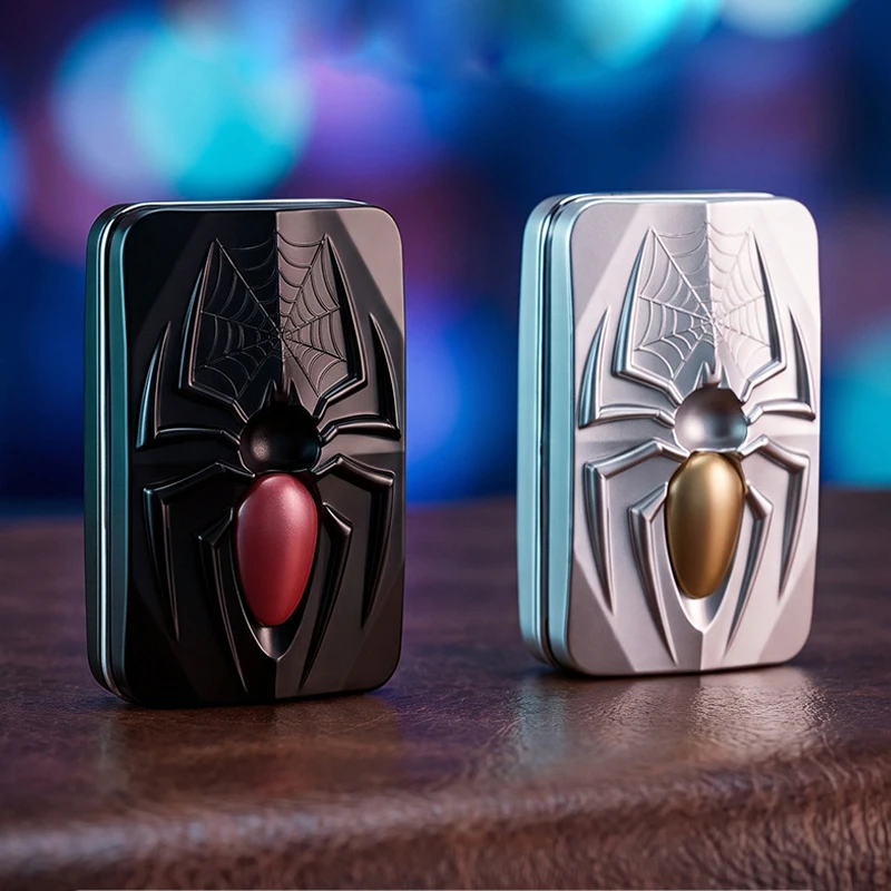 EDC Spider Infinite Magnetic Push Slider Fidget Toy Metal Haptic EDC Hand Spinner ADHD Slider Toy Anti Stress Fidget Slider Gift