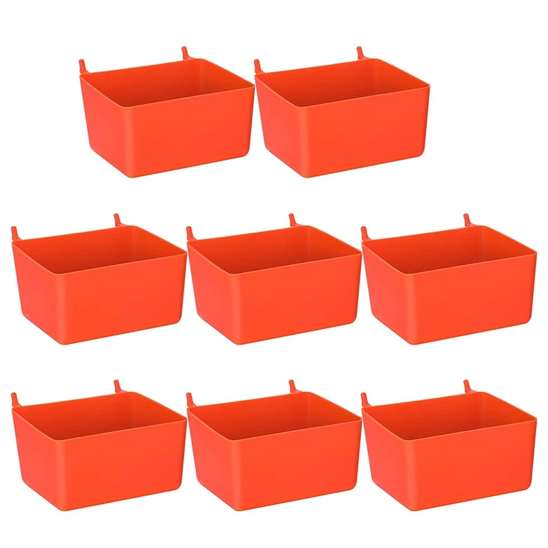 8 Pieces Pegboard Bins Kit Pegboard Parts Storage Pegboard Accessories Workbench Bins For Organizing Hardware