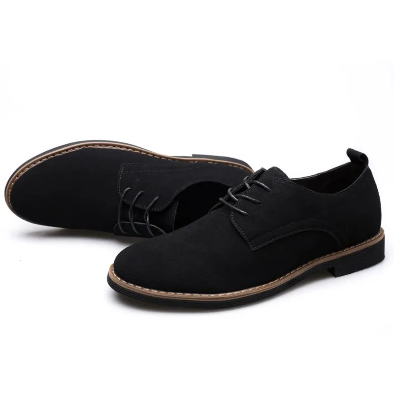 

High Quality Suede Leather Shoes for Men Business Casual Shoe Lace-Up Party Wedding Plus Size Luxury Oxford