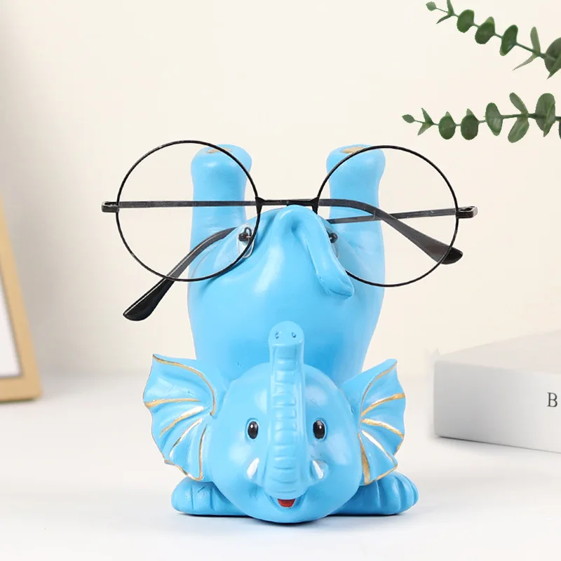 Creative Fortune Small Elephant Glasses Stand Glasses Store Display Stand Office Desktop Gift Glasses Storage Rack Display