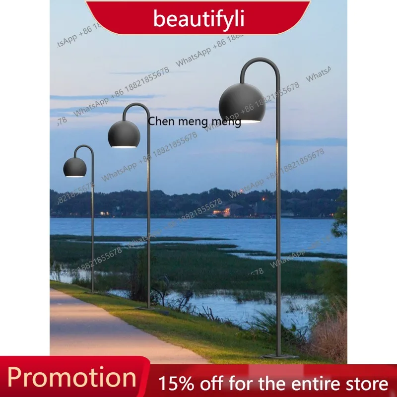 

s51 Solar outdoor sales department courtyard villa high pole light modern simple community garden park landscape light