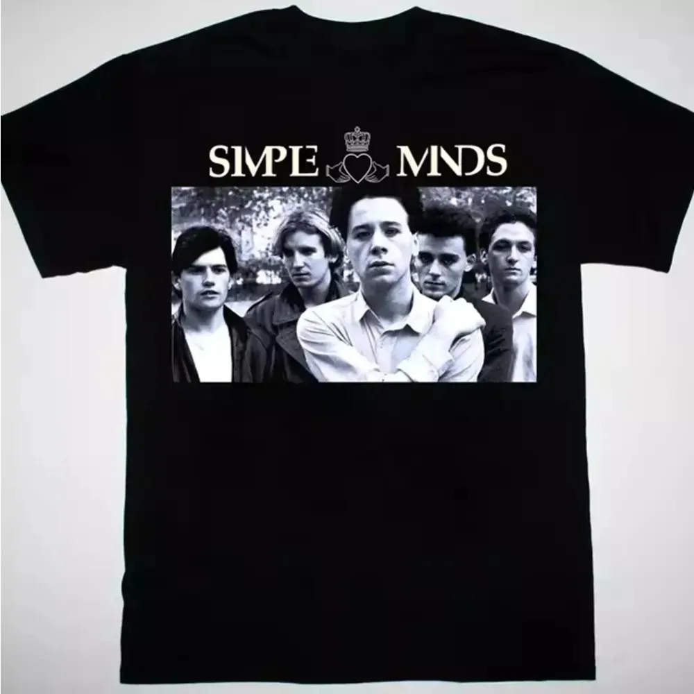 

Мужская футболка, ГОРЯЧАЯ НОВАЯ Simple Minds Tour 2025, ЧЕРНАЯ футболка унисекс, футболка большого размера, модная брендовая летняя повседневная повседневная футболка