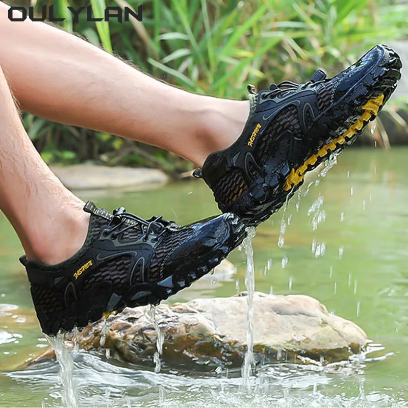 

Breathable Sneakers Men Shoes Fashion Shoes For Men Climbing Hiking Shoes Outdoor Beach Wading Tenis Barefoot Sneakers 2024