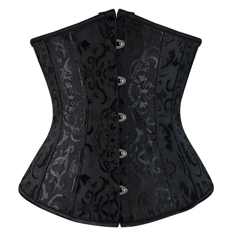 Women Gothic Underbust Corset Waist Trainer Slimming Bustiers Lingerie Shapewear Bones Basques Body Shaper