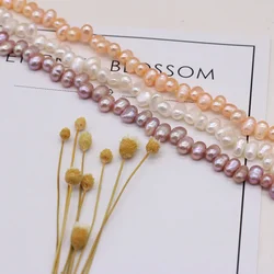 Natural Freshwater Real 100%Pearl Beads Irregular There Seven Hole Pearls For Jewelry Making DIY Bracelet Necklace Accessories