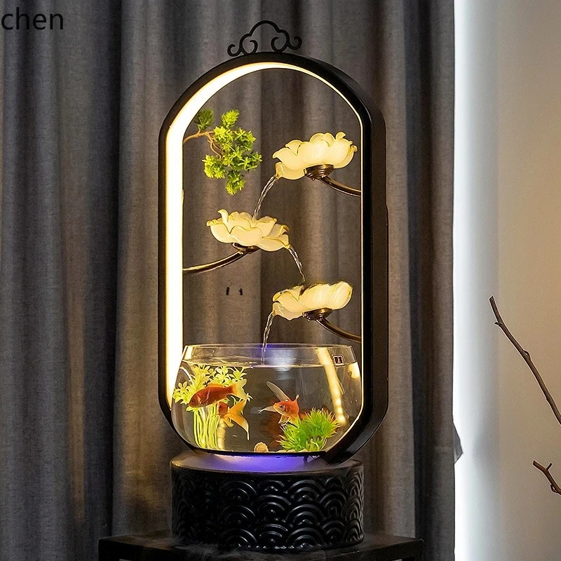 

b7- fish tank flowing water ornament circulating water living room home jewelry lucky