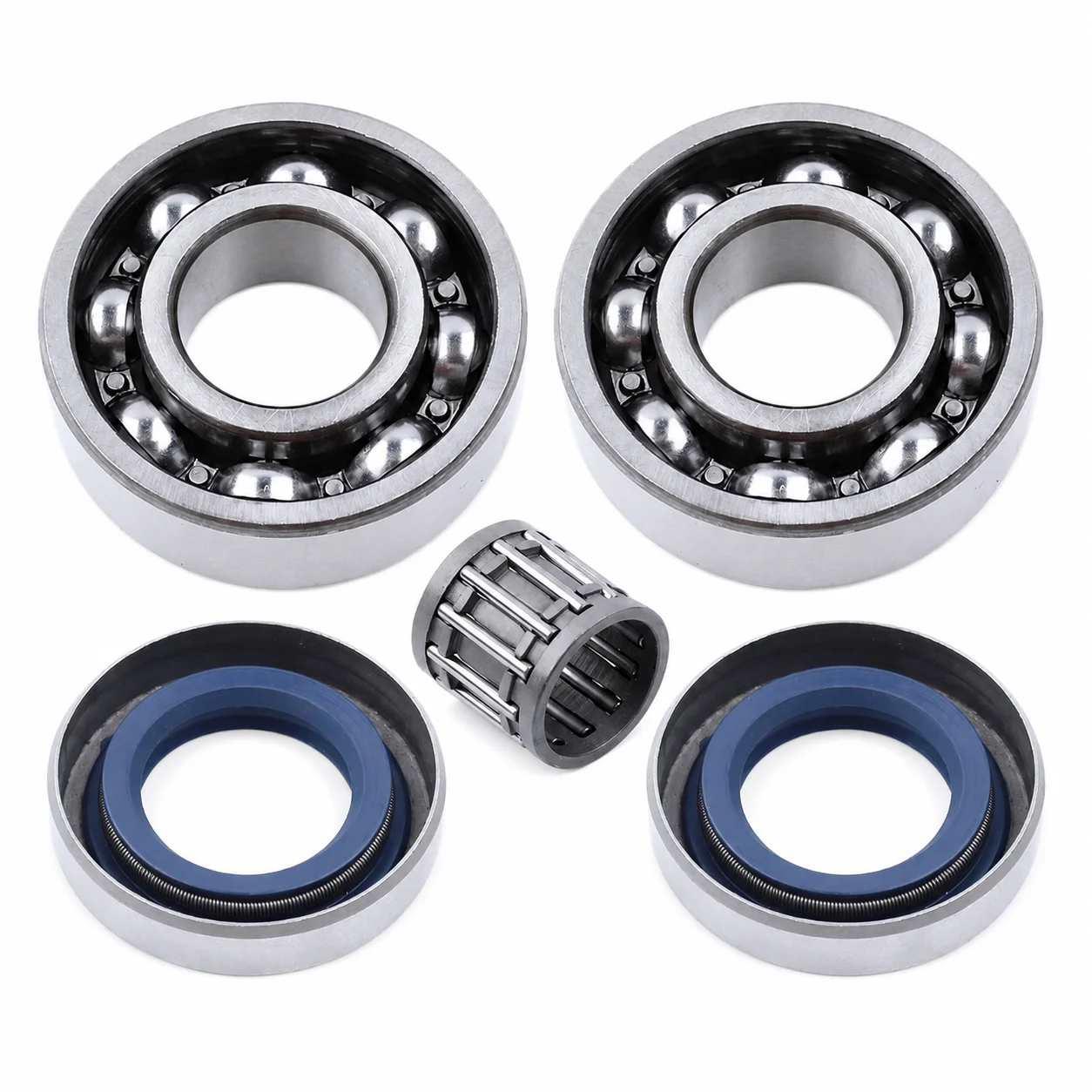 Crankshaft Ball Needle Bearing Oil Seal Kit For Husqvarna 61 66 266 268 272 272XP Chainsaw OEM 7382202-25 5037339-01 5032556-01