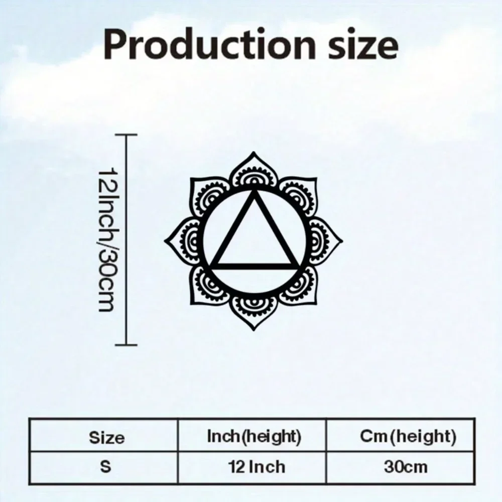CIFBUY Iron Wall Art Mandala Triangle Waterproof Sculpture For Home Hanging Decor Gift