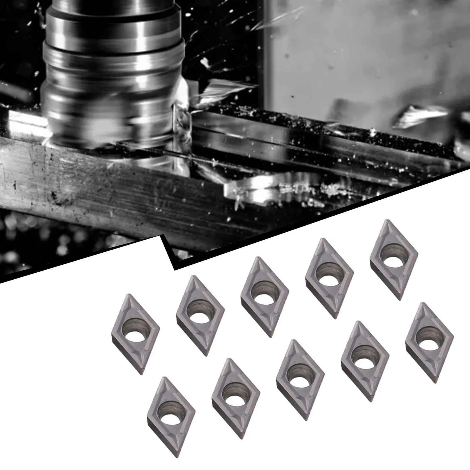 Пластины Токарные твердосплавные вставки Токарный держатель VP15TF Практичный 10-шт. Расточная оправка DCMT 070204   Для серии SDJCR/SDNCN/SDQCR