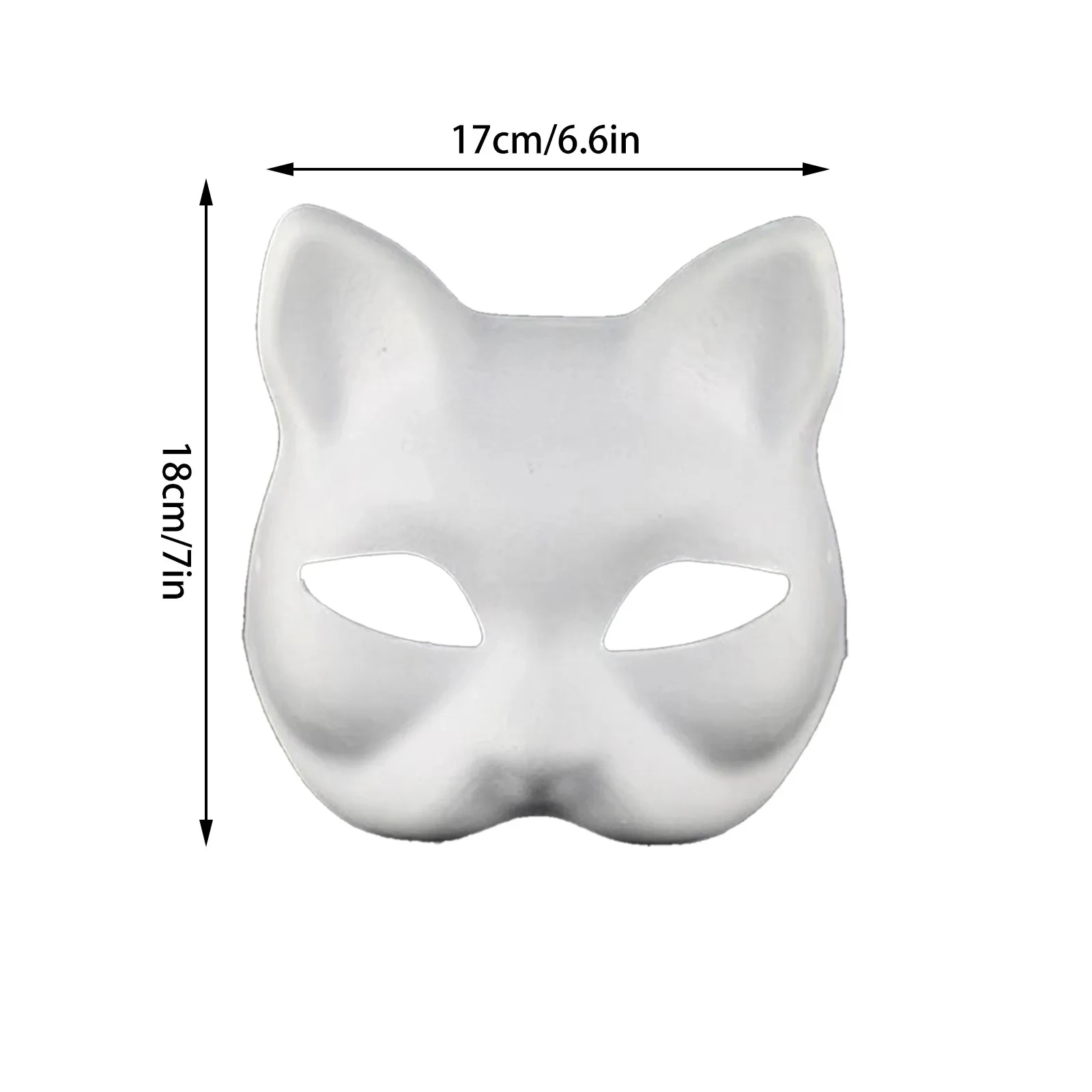 5Pcs DIY Japanese Mask Half Face Hand-painted Cat Fox Anime Demon Slayer Masquerade Halloween Festival Cosplay Prop