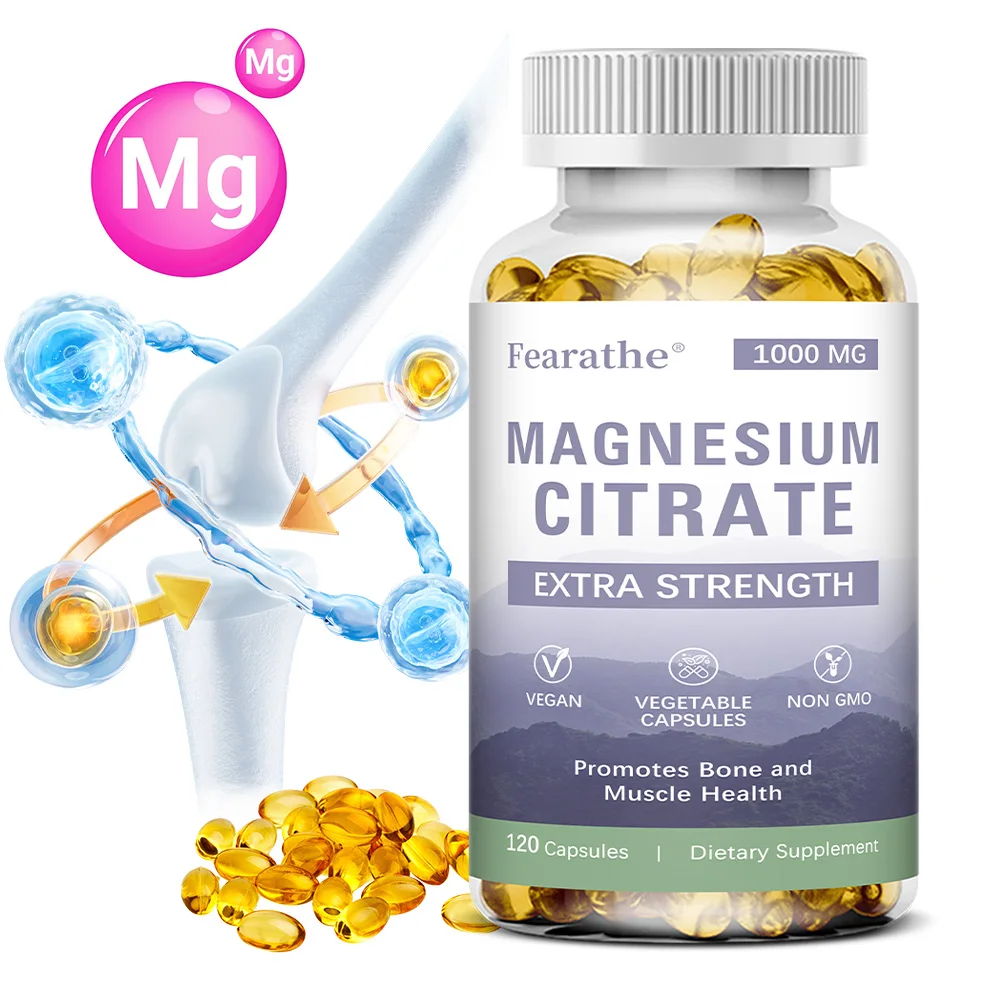 

Magnesium Citrate - Supplement for Bone, Sleep, Heart Health, Nerve, Muscle & Metabolism,Easily Absorbed,Non-GMO
