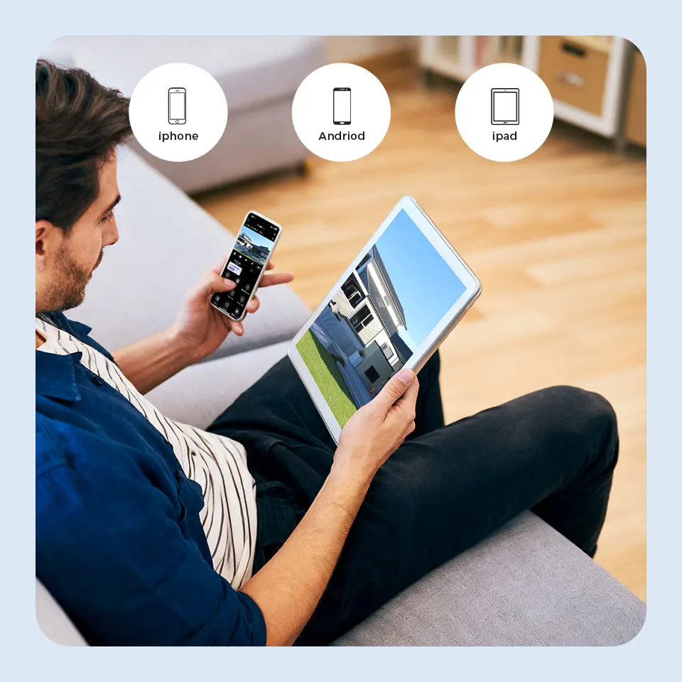 Solar Powered WiFi Security Camera Outdoor 3MP HD with Color Night Vision Two Way Audio Motion Detection & Pan - Tilt Control