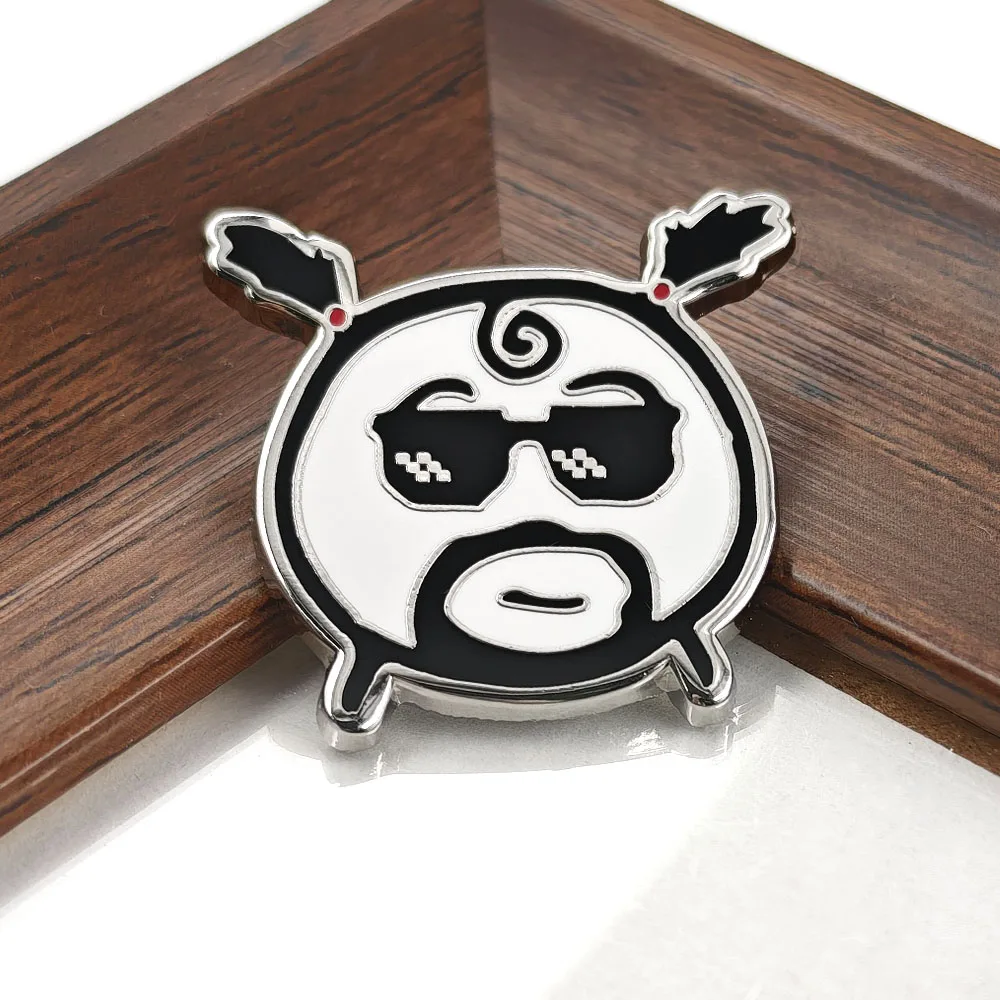 Funny Meme Enamel Pins Thug Life Sunglasses Brooches Cute Pigtails Beard Man Metal Badge Backpack Lapel Pin Jewelry Gift