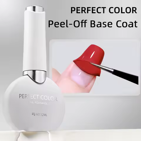 COLOR PERFECT 12ml Capa base de gel despegable, capa base pelable de secado rápido para esmalte de uñas en gel Fácil extracción para uñas débiles y delgadas