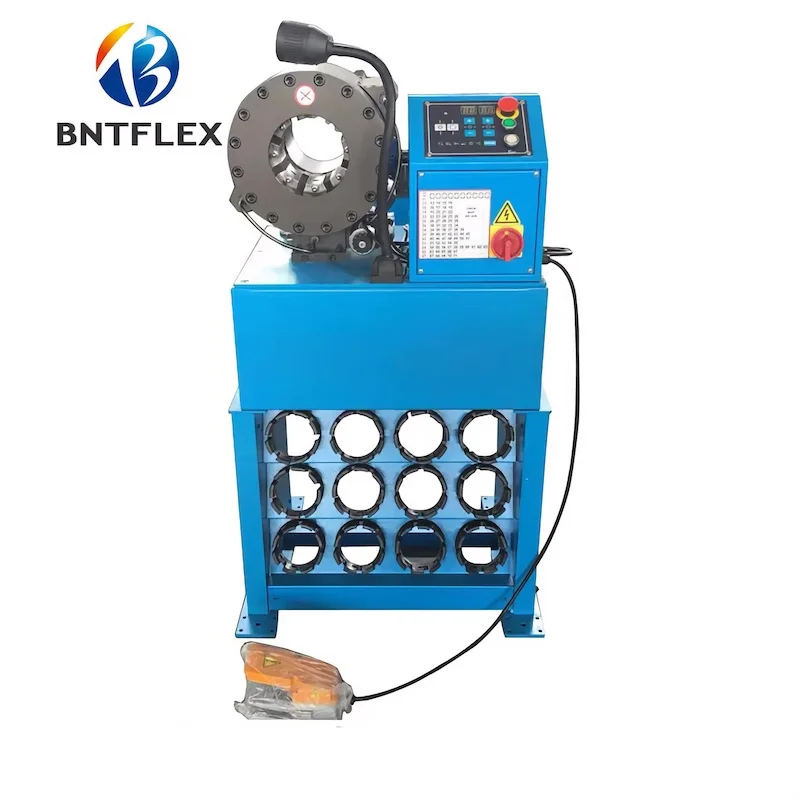 2" 6SP single phase 220v BNT-32D Foot pedal operation hydraulic hose press fitting tool with quick change tool and dies base