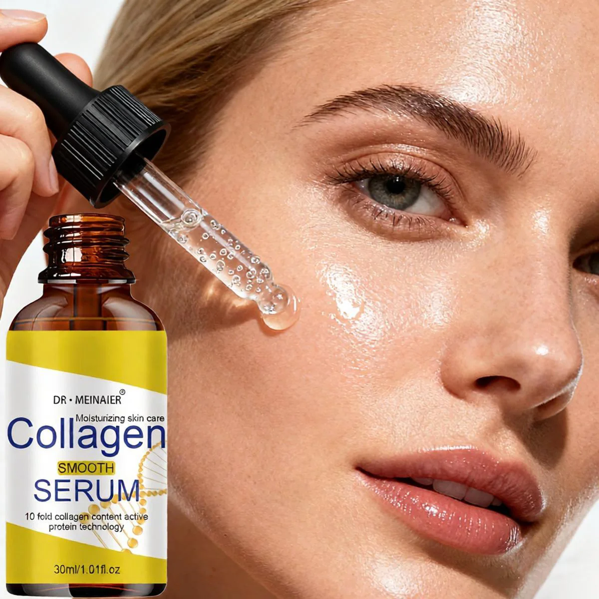 10X Collagen Boosting Serum with Protein Technology, Hydrates & Improves Skin Elasticity for a Youthful Radiance
