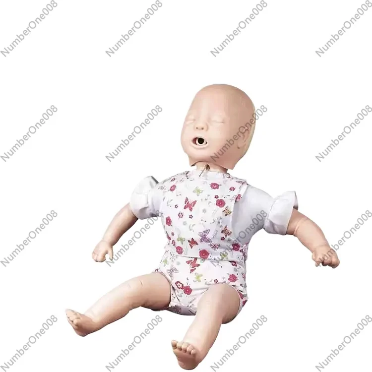 

Манекен для обучения СЛР младенцев с сумкой, профессиональная симуляционная кукла для обучения приему Геймлиха, для навыков спасения жизни