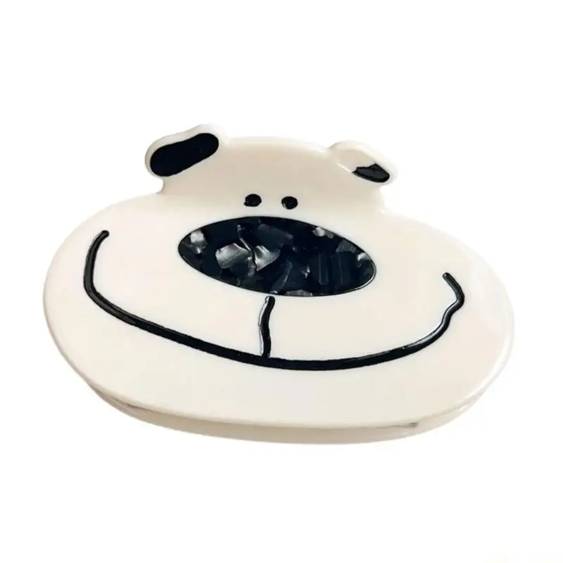 31BF Cartoon Dog Hair Clip Acetate Hair Claw Secure Holder Hair Clamp For Women Girl