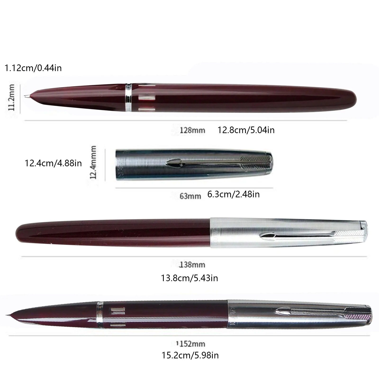 

1 шт. темно-коричневый 138 мм Wing Sung 601 стальной колпачок вакуумная авторучка F наконечник 0,5 мм чернильная ручка