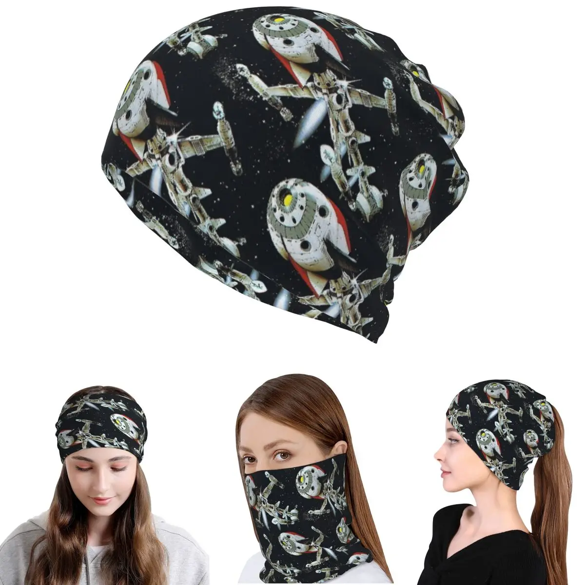 Comet Crew Accessories Captain Future Bandana Neck Gaiter Face Scarf Multifunction Headband Beanies Hat Unisex Adult Windproof