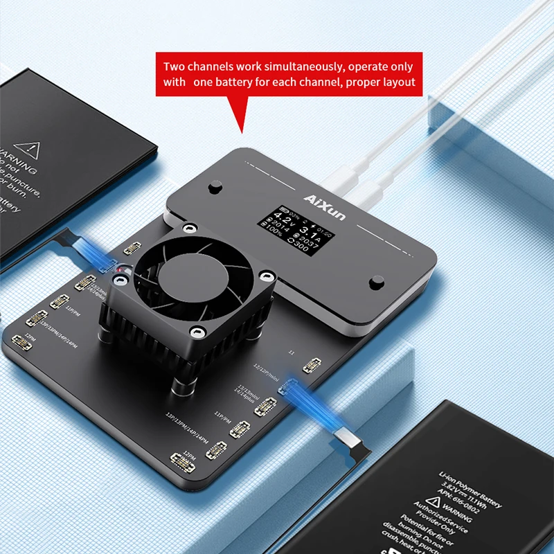 Aixun BC01 เครื่องสอบเทียบแบตเตอรี่ Apple แบตเตอรี่สุขภาพสอบเทียบสําหรับ iPhone 11 12 13 14 Pro Max Series แบตเตอรี่ซ่อมเครื่องมือ