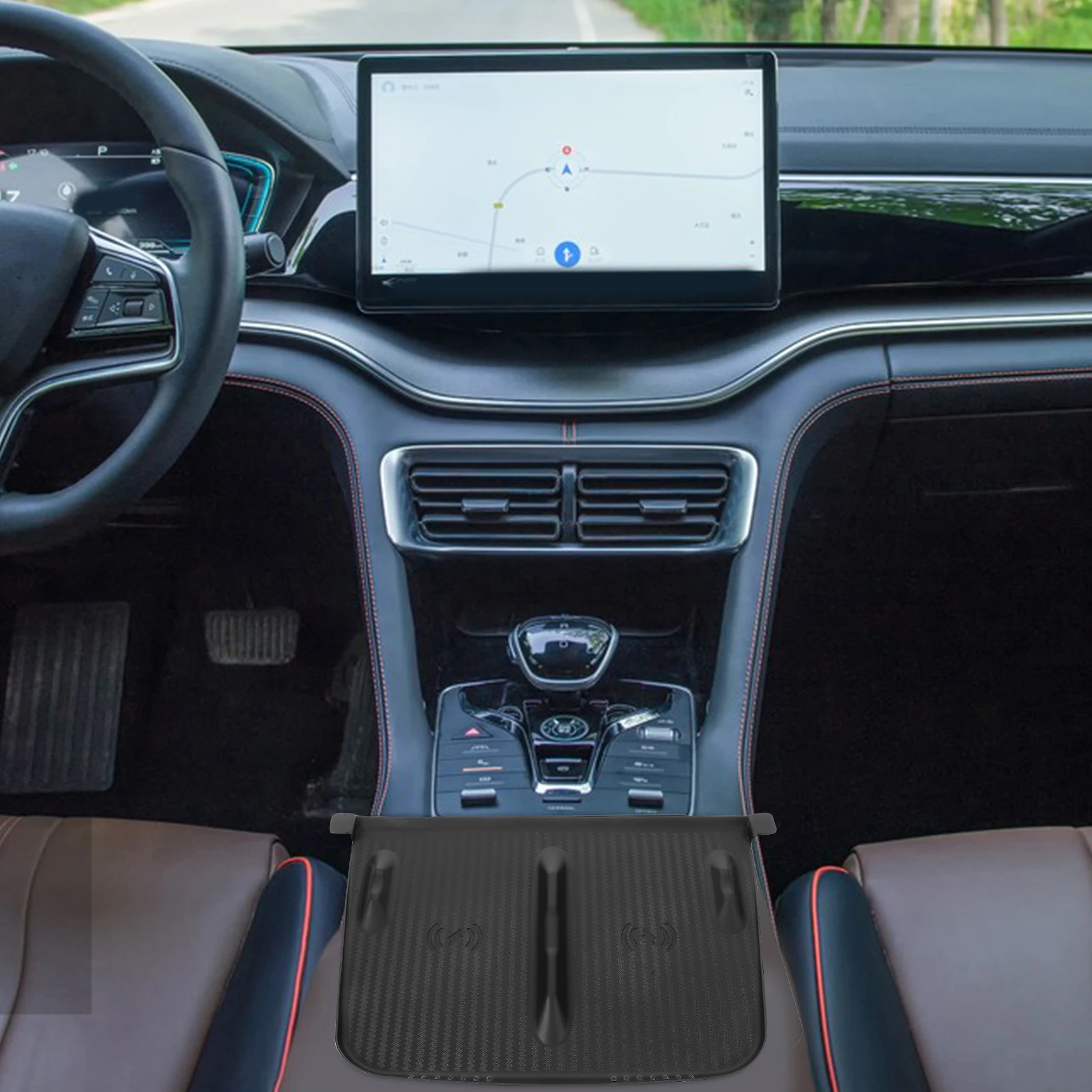 

Wireless Charging Anti Skid Silicone Mat for Y Center Console Car Accessories Protect Pad Wireless Phone