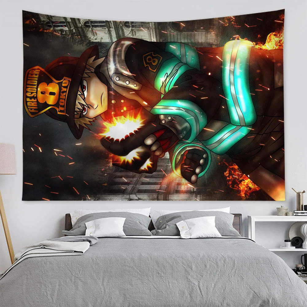 Force Cool Fire Cartoon Tapestry Art Science Fiction Room Home Decor Art Home Decor