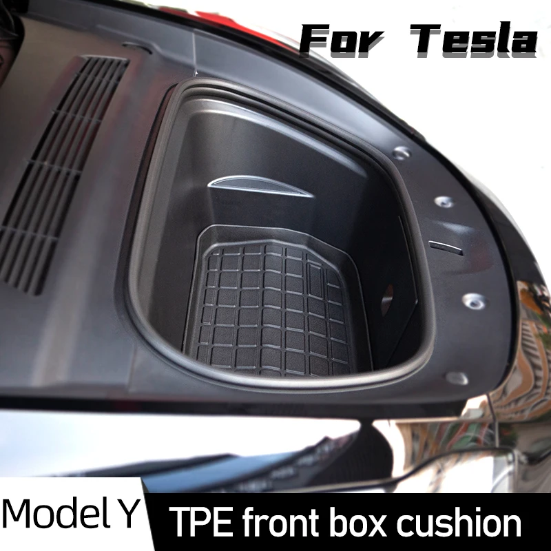 Dla Tesla Model Y 2021-2024 TPE Przednia Tylna Mata Bagażnika Dolna Model3 Highland Schowek Wodoodporna Podkładka Ochronna Akcesoria Samochodowe 2024 — zdjęcie 7