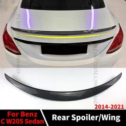 Rear Spoiler Wing Tuning Accessories Racing Trunk Boot Lip For Mercedes Benz C W205 and C63 C43 4Door 2014-2021 AMG Style Tail