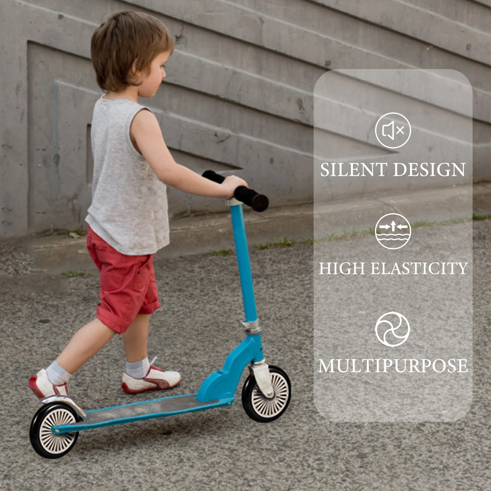 

2Pcs High Elasticity Wheel for Scooter Replacement Heavy Duty PU Wheels Wear-Resistant Smooth Rolling Universal Stunt Scooter