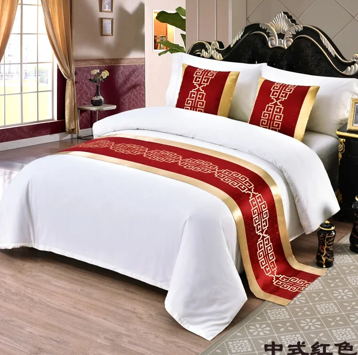 Colorful leaves Bed Runner Flag Scarf& Bed Tail Towel For Home Hotel Bedroom Bedding Decor Golden Tree and Silver Tree bedspread